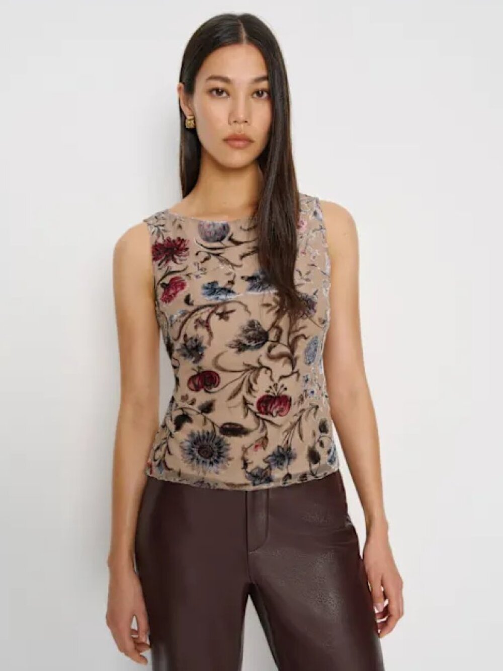 Reformation Evelina Velvet Top Multi - Size 6